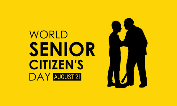 Celebrate  World Senior Citizen's Day year on August 21. A Tribute to the Pillars of Our Society. Support older people. Creating for web banner, cards, prints, social media, poster background design. - Powered by Adobe