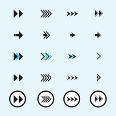 Arrow icon set. Arrow. Cursor. Arrow vector collection. Collection different arrow signs. Black arrows icons. Arrows collection.