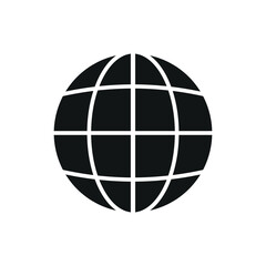 Globe with thick form and classic shape makes a strong and formal education icon.