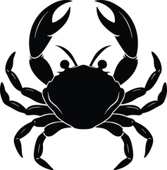 Black Crab Silhouette Icon Design