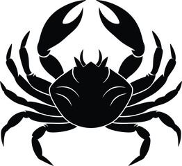Black Crab Vector Illustration
