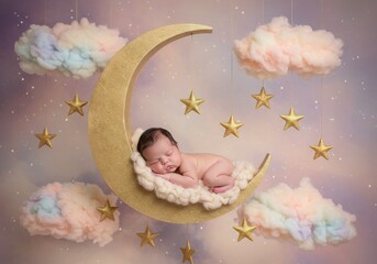 newborn baby child sleeping peaceful sleep