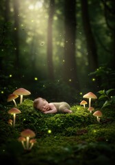 newborn baby child sleeping peaceful sleep