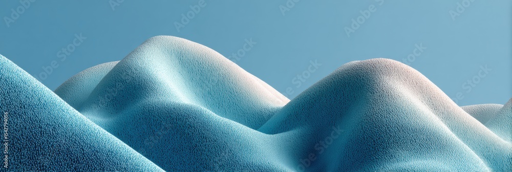 Poster Modern Topographic Map Sculpture of Rolling Hills and Mountains with Textured Terrain Elevation for Geographic Education and Visual Data Interpretation