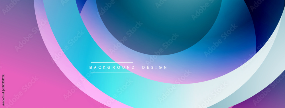 Poster abstract flowing shapes, vibrant colors. pink, blue gradients create modern background design. smoot