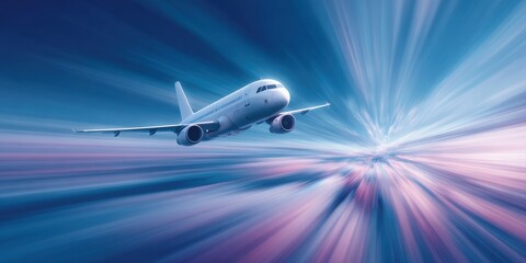 Commercial Airliner Ascending Through Expansive Sky at Optimal Altitude Symbolizing Rapid Air Courier Delivery and Global Logistics Connectivity in Modern Business