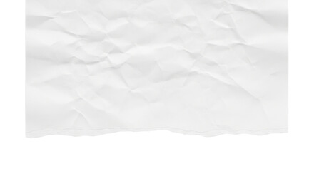 Obraz premium Crumpled torn white paper sheet isolated PNG with Transparent Background