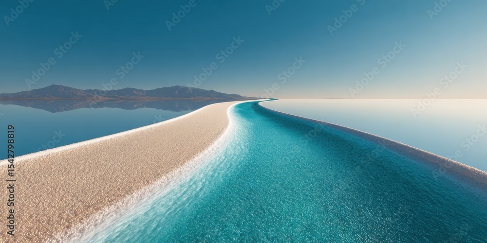 Aufkleber arctic pipeline skyline over frozen terrain with twilight sky and mountain backdrop, aerial view hig