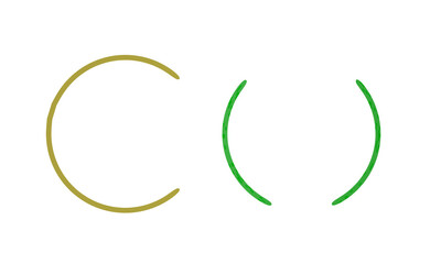vector illustration of a green round symbol