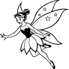 vector illustration of a fairy