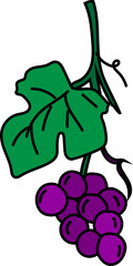 Hand Drawn Doodle of Grapes, Wine Bottles, Glasses, Corkscrews and Barrels – Winery and Vineyard Themed Vector Set