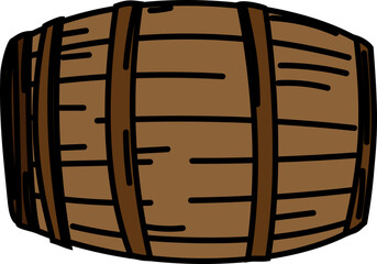 Hand Drawn Doodle of Grapes, Wine Bottles, Glasses, Corkscrews and Barrels – Winery and Vineyard Themed Vector Set