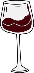 Hand Drawn Doodle of Grapes, Wine Bottles, Glasses, Corkscrews and Barrels – Winery and Vineyard Themed Vector Set