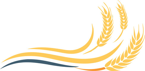 Agriculture wheat vector Illustration design template