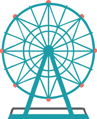 Ferris wheel Vector Icon. Ferris wheel icon in cartoon style isolated on white background