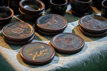 Exquisite Collection of Handcrafted Traditional Tea Coasters Showcasing Unique Designs