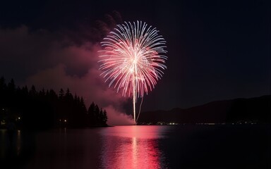Whitefish Lake Fireworks. High quality