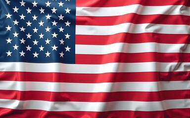 Naklejka premium 4 July Independence day Greeting card with usa flag of united states of america. High quality