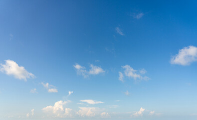 A Tranquil Sky: A Beautiful Canvas of Blue and White Clouds