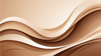 Abstract brown wave background with flowing lines and modern design style