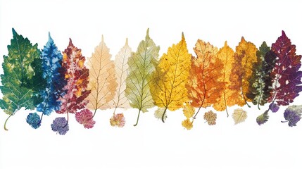 Timeline of seasonal leaf color transformation
