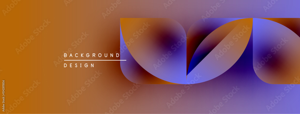 Poster Abstract fluid shapes, orange, purple hues. Modern design element, background texture. Gradient colors create dynamic visual impact.