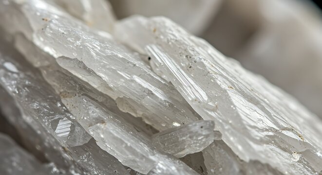 Close-up of clear ice crystals isolated on a black background