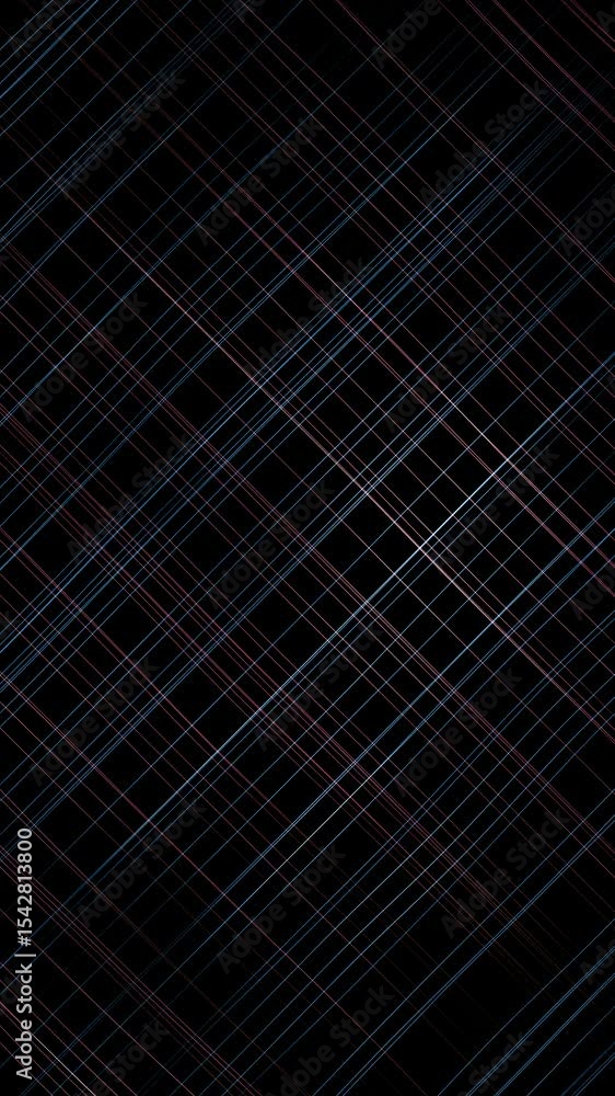 Poster blue red lines crossed pattern motion looping on vertical black background.