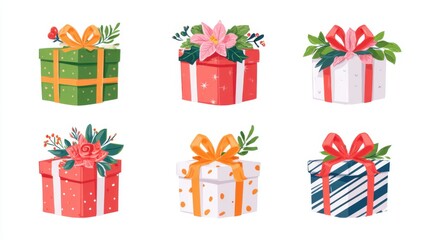 Set of Christmas gifts