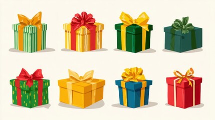 Set of Christmas gifts