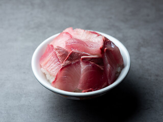 Raw Fish Bibimbap with Raw Yellow Tail