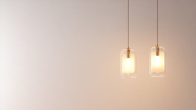 Clear glass pendant lights interior