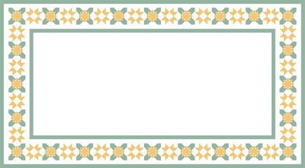 Moroccan ethnic art border frame. Decorative elements. for printings, book, background, story book and other purposes.