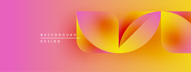 Abstract gradient design. Vibrant pink, orange hues blend smoothly. Modern background element for digital projects. Minimalist aesthetic.