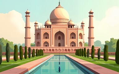 Obraz premium Famous Indian monument and Landmark for Happy Independence Day of India. High quality