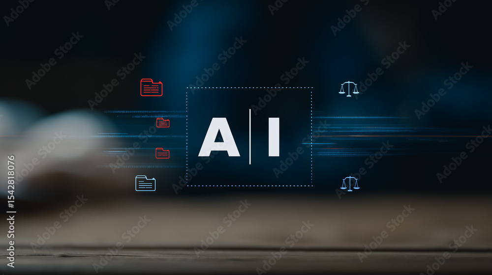 Poster ai technology and digital automation: a sleek and modern representation of artificial intelligence, 