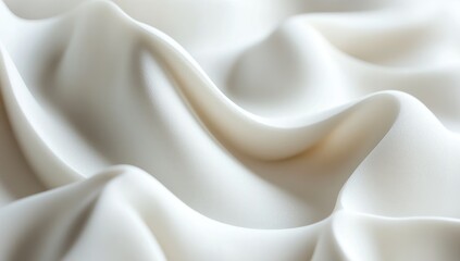 Obraz premium Close-up of flowing, white, textured fabric