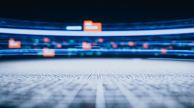 Data Stream Visualization: Digital stream background with glowing, blurred data packets conveys connectivity and digital future. - Powered by Adobe