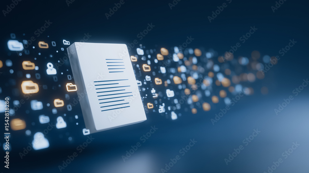 Poster digital document flow: a conceptual representation of a digital document traversing through a networ
