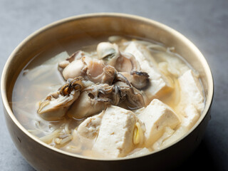 Oyster hangover soup, Korean food
