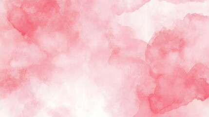 Delicate pink watercolor clouds
