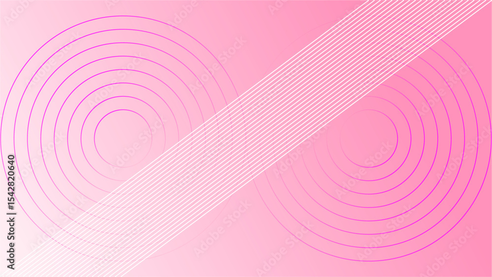 Poster wavy lines in abstract pink background, soft gradients and minimalist abstract triangles for design,