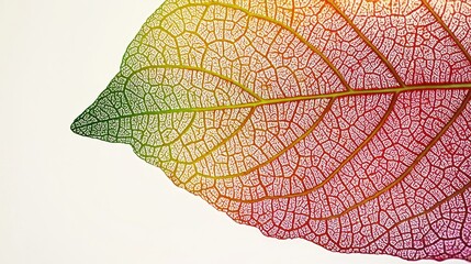 A close-up diagram of a leaf showing the breakdown