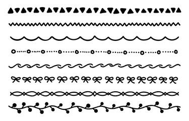 Hand-painted style decorative line set