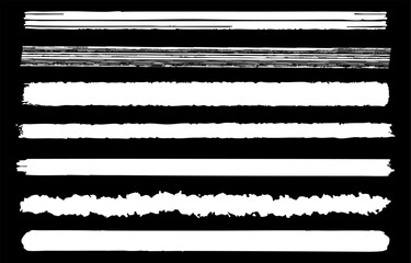 White Brush Line Set (Japanese Design Material)