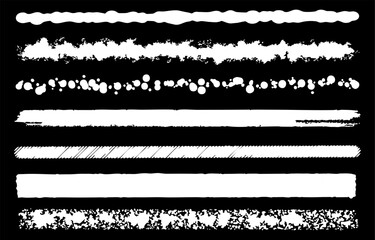 White Brush Line Set (Japanese Design Material)