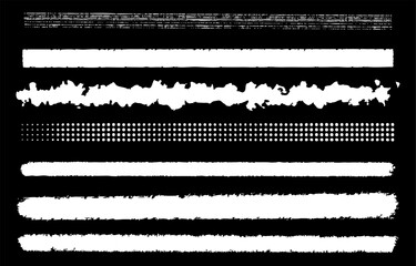 White Brush Line Set (Japanese Design Material)