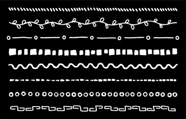 Hand-painted style decorative line set
