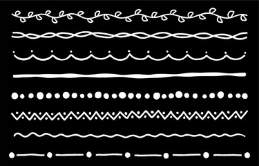 Hand-painted style decorative line set