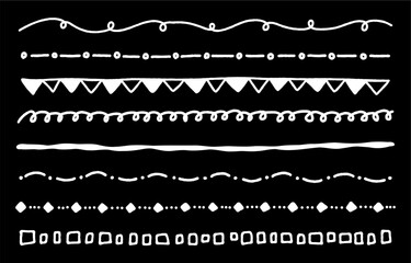 Hand-painted style decorative line set